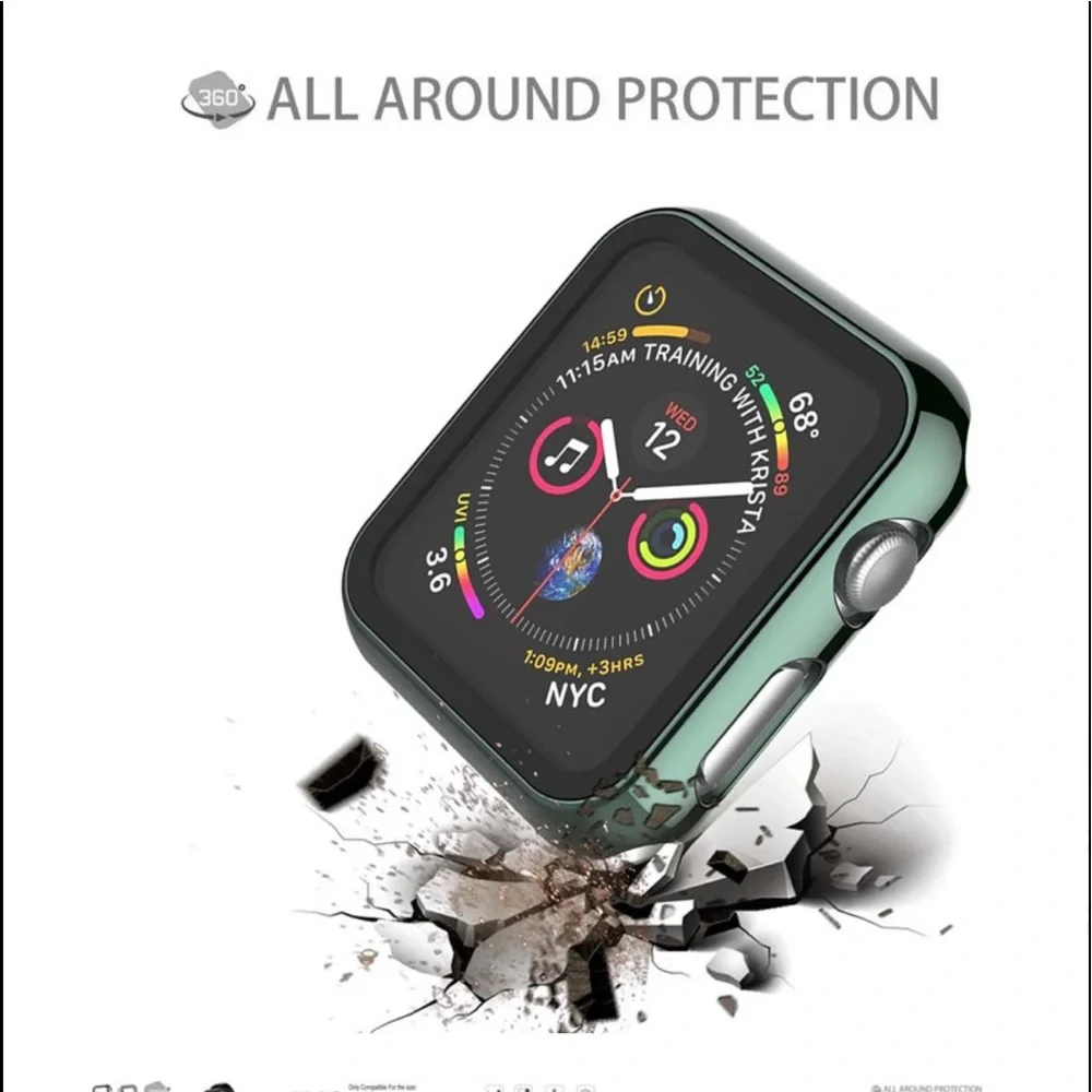 40mm Apple Smart Watch Series 5 Fashion Protective Case Shiny Dark Green Bumper